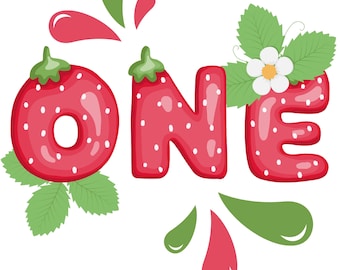 My berry first birthday svg png jpg, Berry birthday svg png jpg, Strawberry birthday jpg svg png, First birthday svg, ONE svg, 1st birthday