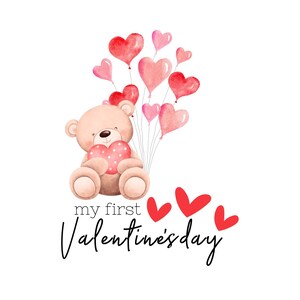 Mein erster Valentinstag svg, Valentinstag png, Valentinstag jpg, 1. Valentinstag, Baby-Valentinstag, T-Shirt Sublimation, Liebe svg
