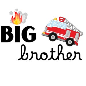 Großer Bruder kleiner Bruder SVG, Feuerwehrauto geschnitten, Feuerwehrmann svg, Geschwister zwar, Neugeborener Bruder svg png jpg, Brüder passend svg png jpg