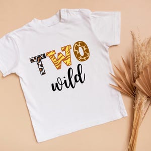Two wild shirt, two wild tee, Second Birthday tshirt , Safari birthday shirt, Jungle birthday, 2nd birthday tshirt, Animal print t-shirt