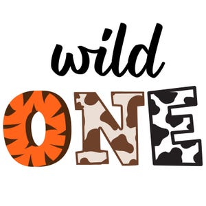 Wild ONE svg 1st birthday sublimation PNG file Wild one file Wild one clip art Wild one birthday clip art Safari birthday digital design