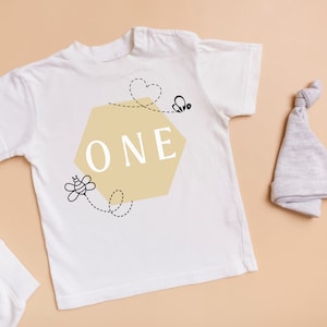 Fun to Bee One Birthday T-shirt First Birthday Tee Bee-day Bee Themed Birthday Shirt 1st Birthday Shirt Birthday Outfit Girl Boy ONE