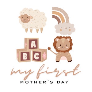Meu primeiro dia das mães png, Primeiro dia das mães do bebê, Boho dia das mães png, Download digital do dia das mães, 1º dia das mães, Presente para a mãe svg