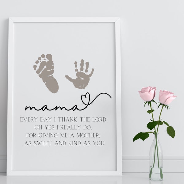 First Mothers Day Footprint Craft, Baby Footprint Craft, Mothers Day ...