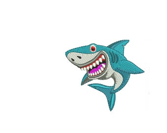 Shark Design Digitizing file for Embroidery machine  DST  Pes Emb  ( Digital files )  ( checked)