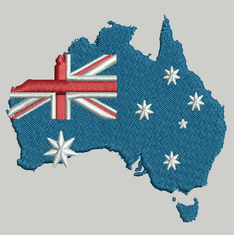Australia flag map embroidery design for embroidery machines etsy Australia flag map embroidery design for embroidery machines etsy