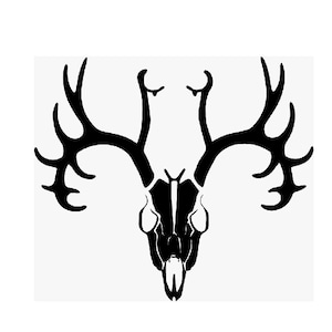 Deer Skull Woman Silhouette for emboridery machines