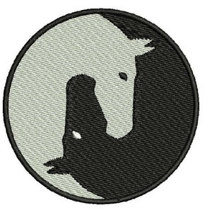 YING YANG Pferde Stickdatei für Stickmaschinen 2 Größe viele unterschiedliche Dateien CAVALO