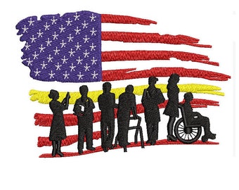 NEW !!! Healthcare Workers  Flag  Design For Embroidery Machines ( Tested )  Doctor Nurse Heros