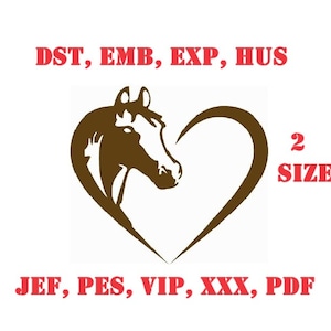 Pferd Logo Design für Stickmaschinen Digitale Dateien,
