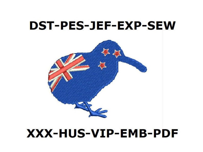KIWI Embroidery Design for Machines Etsy