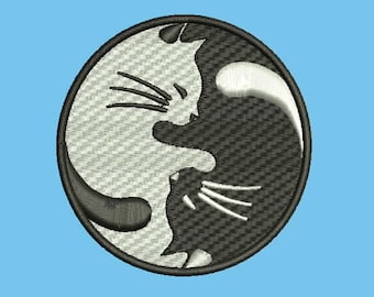 CAT Yingyang embroidery design  pes xxx hus jef vip DsT EMB  TESTED ...