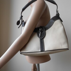 Sac femme toile et cuir Valentino vintage, Business Style
