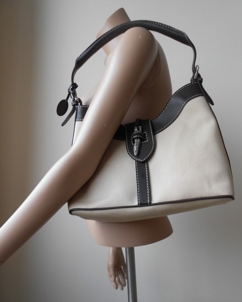 Sac femme toile et cuir Valentino vintage, Business Style