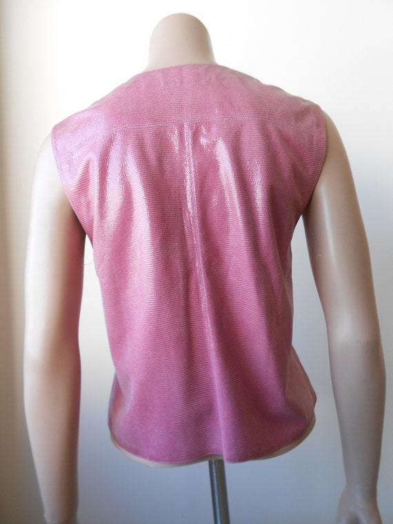 Vintage 2000, CHANEL* pink leather jacket, M, sle… - image 10