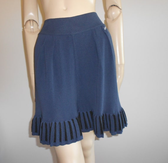 Vintage 1980s, AZZEDINE ALAIA*, Navy Blue Cotton SHORTS, S