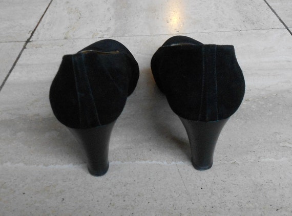 Vintage 1990s, Carel*, black leather pumps, 38.5 … - image 6