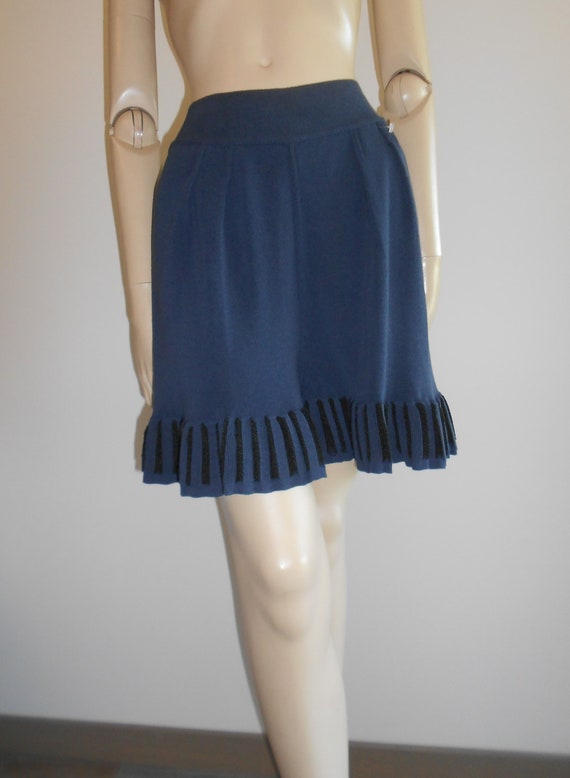 Vintage 1980s, AZZEDINE ALAIA*, navy blue cotton … - image 8