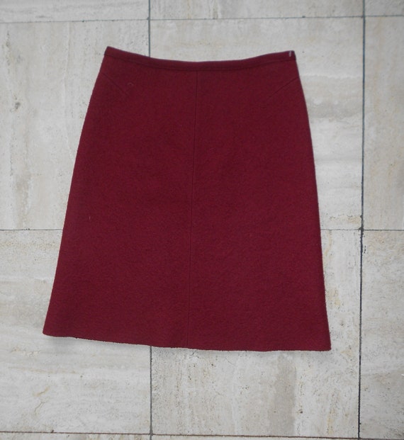 Vintage 1990s, AZZEDINE ALAIA*, burgundy wool SKI… - image 3