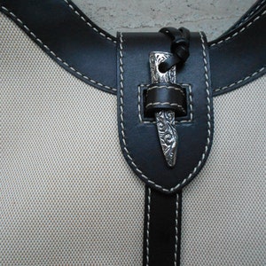 Sac femme toile et cuir Valentino vintage, Business Style