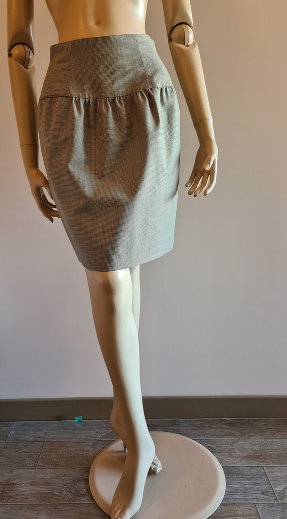 Vintage 1980s, LOLITA LEMPICKA, Beige wool skirt,… - image 5
