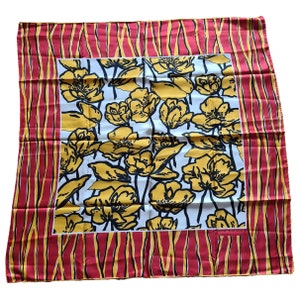 Foulard En Soie PIERRE BALMAIN Vintage - 87 X 87 Cm, Bleu, Occasion De Qualité