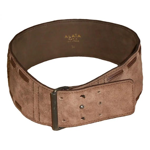 【ALAIA】 ☆送料関税込み☆ レーザーカットレザーベルト ALAÏA Laser-cut leather waist belt | NET-A-PORTER