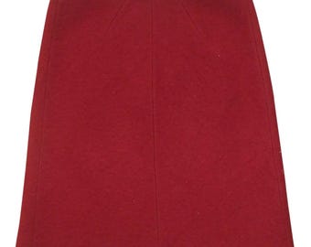 Vintage 1990s, AZZEDINE ALAIA* burgundy wool SKIRT, S, Alaia vintage, France, Paris Couture, luxury fashion Alaia 1990, winter wool skirt