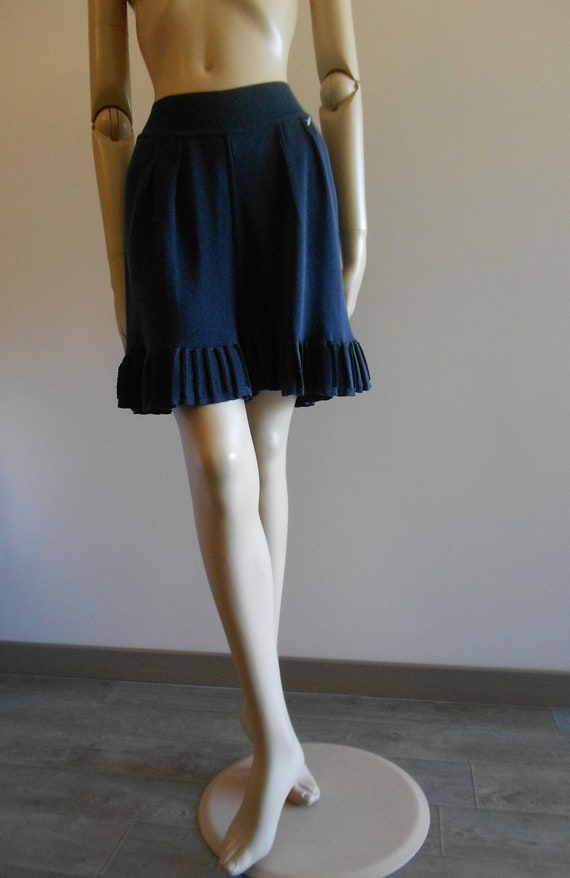 Vintage 1980s, AZZEDINE ALAIA*, navy blue cotton … - image 7