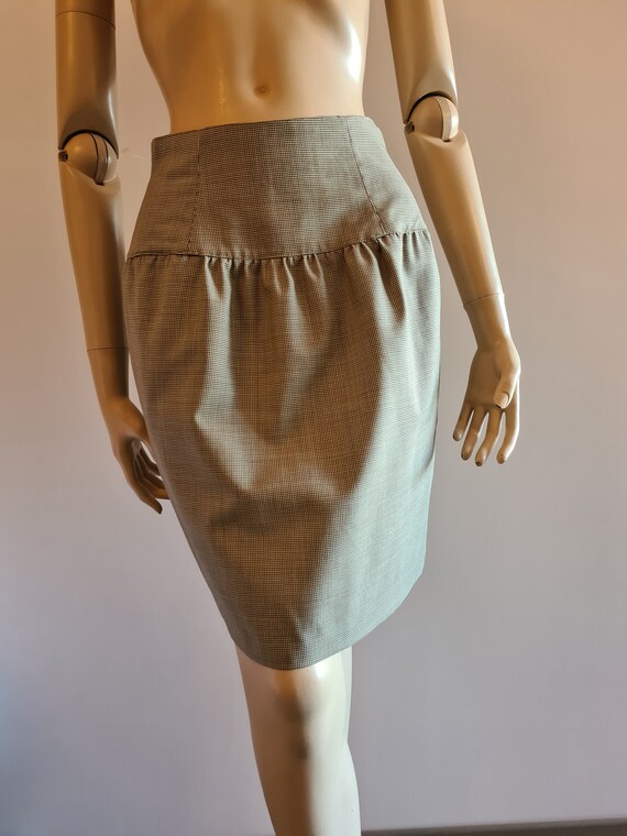 Vintage 1980s, LOLITA LEMPICKA, Beige wool skirt,… - image 4