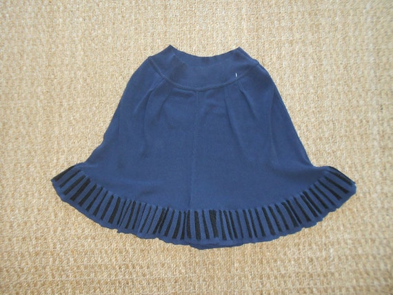 Vintage 1980s, AZZEDINE ALAIA*, navy blue cotton … - image 2