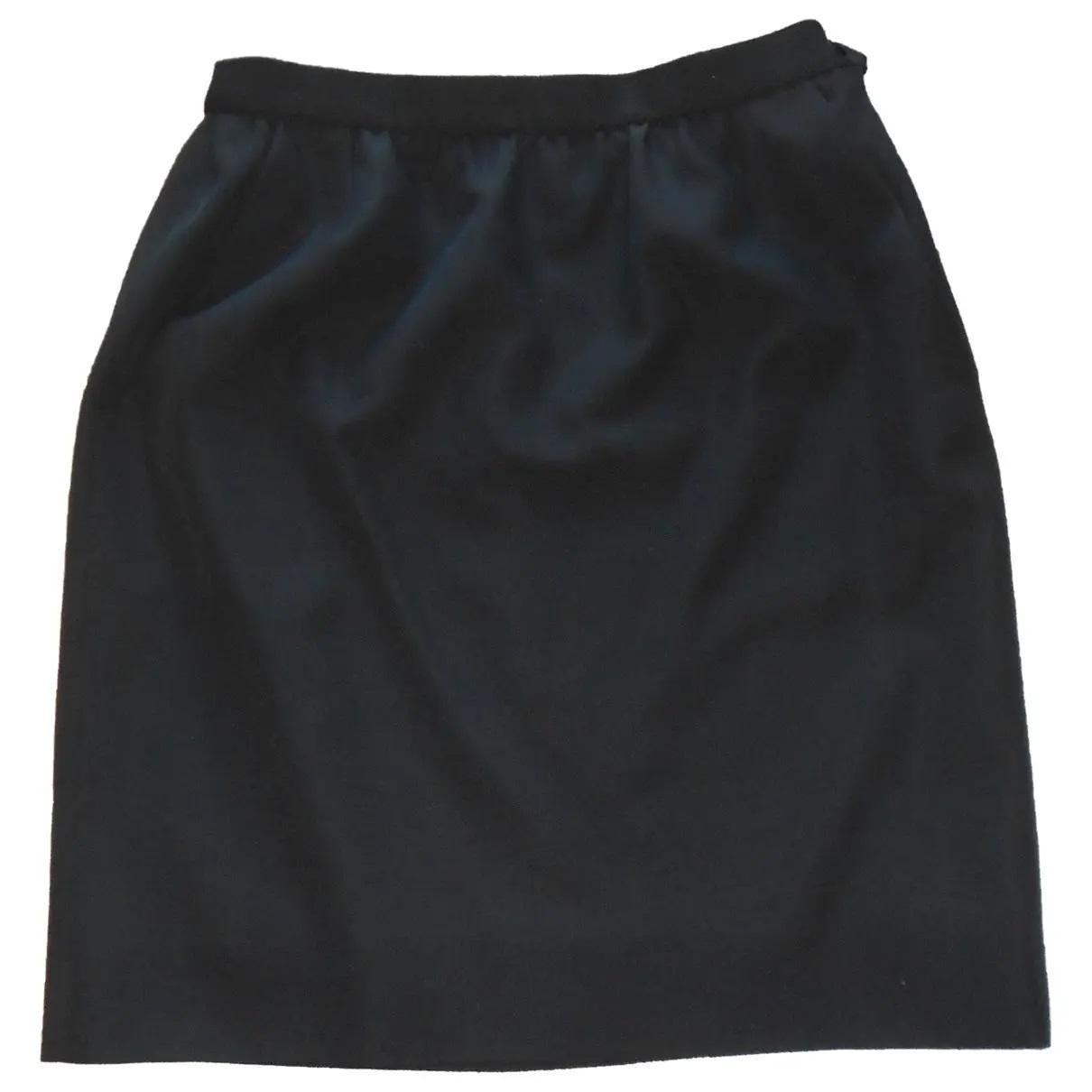 Vintage 1980s, Yves SAINT LAURENT* black wool skirt, L, YSL, winter luxury skirt, Made in France, Yves Saint Laurent Rive Gauche clothing