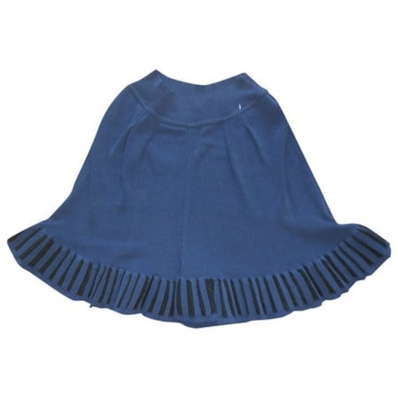 Vintage 1980s, AZZEDINE ALAIA*, navy blue cotton … - image 1