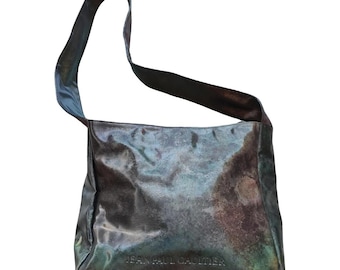 Vintage 2000s, JEAN PAUL GAULTIER* multicoloured canvas handbag, no gender bag, luxury accessories, France, iridescent bag
