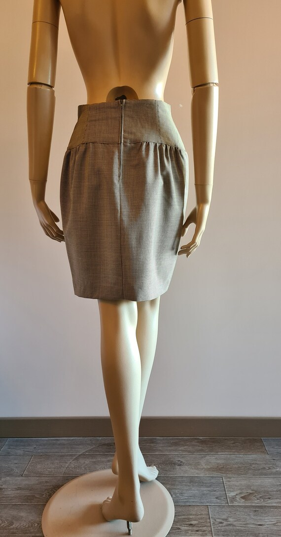 Vintage 1980s, LOLITA LEMPICKA, Beige wool skirt,… - image 9