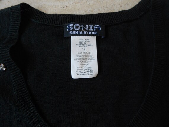 Vintage 1990s, Sonia Rykiel* black cotton blouse,… - image 3