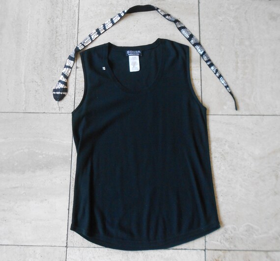 Vintage 1990s, Sonia Rykiel* black cotton blouse,… - image 2
