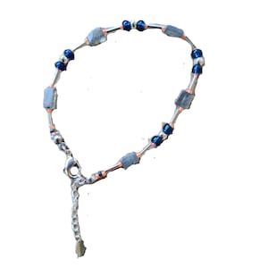 ARMBAND für Frauen mit Labradoritstein und Rocailles, Boho-Stil, Pop, Natursteinschmuck, Edelsteinschmuck, Geschenk für sie,