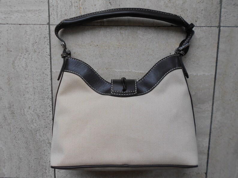 Sac femme toile et cuir Valentino vintage, Business Style