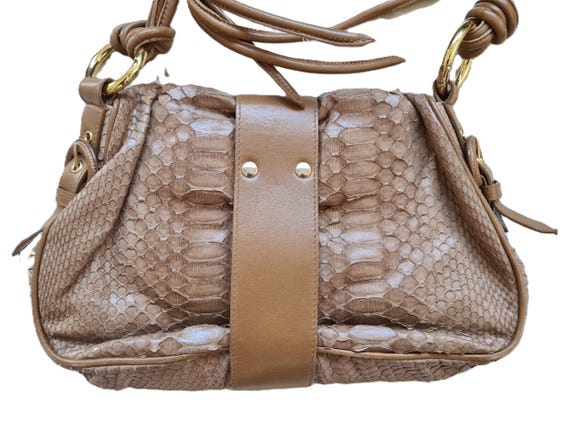 Vintage 2000s, WALTER STEIGER* camel python leath… - image 8