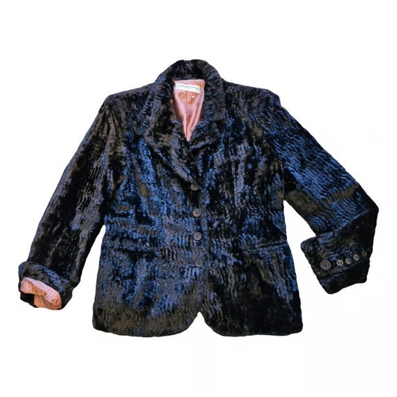 Vintage 1980s, SONIA RYKIEL*, black faux fur jacke