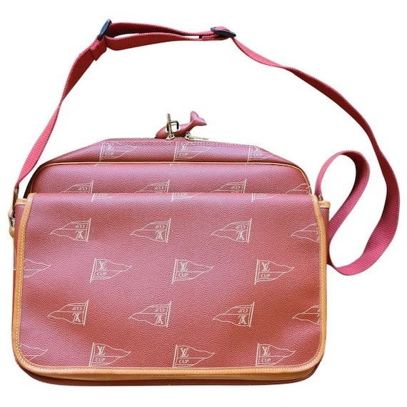 Buy Vintage 1995 Louis VUITTON Orange Printed Canvas Shoulder Bag Messenger 40 Model America s Cup Collector Paris Made in France 48h Bag Online in India Etsy