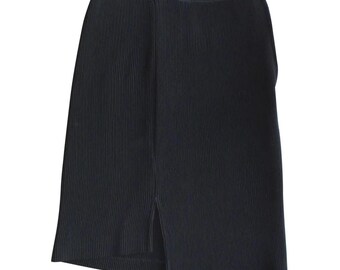 Saia vintage de lã preta da COMME DES GARÇONS*, tamanho P, estilo retrô de luxo, criada por Rei Kawakubo, com pregas, Paris, França.