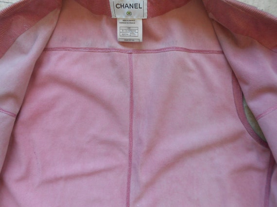 Vintage 2000, CHANEL* pink leather jacket, M, sle… - image 6