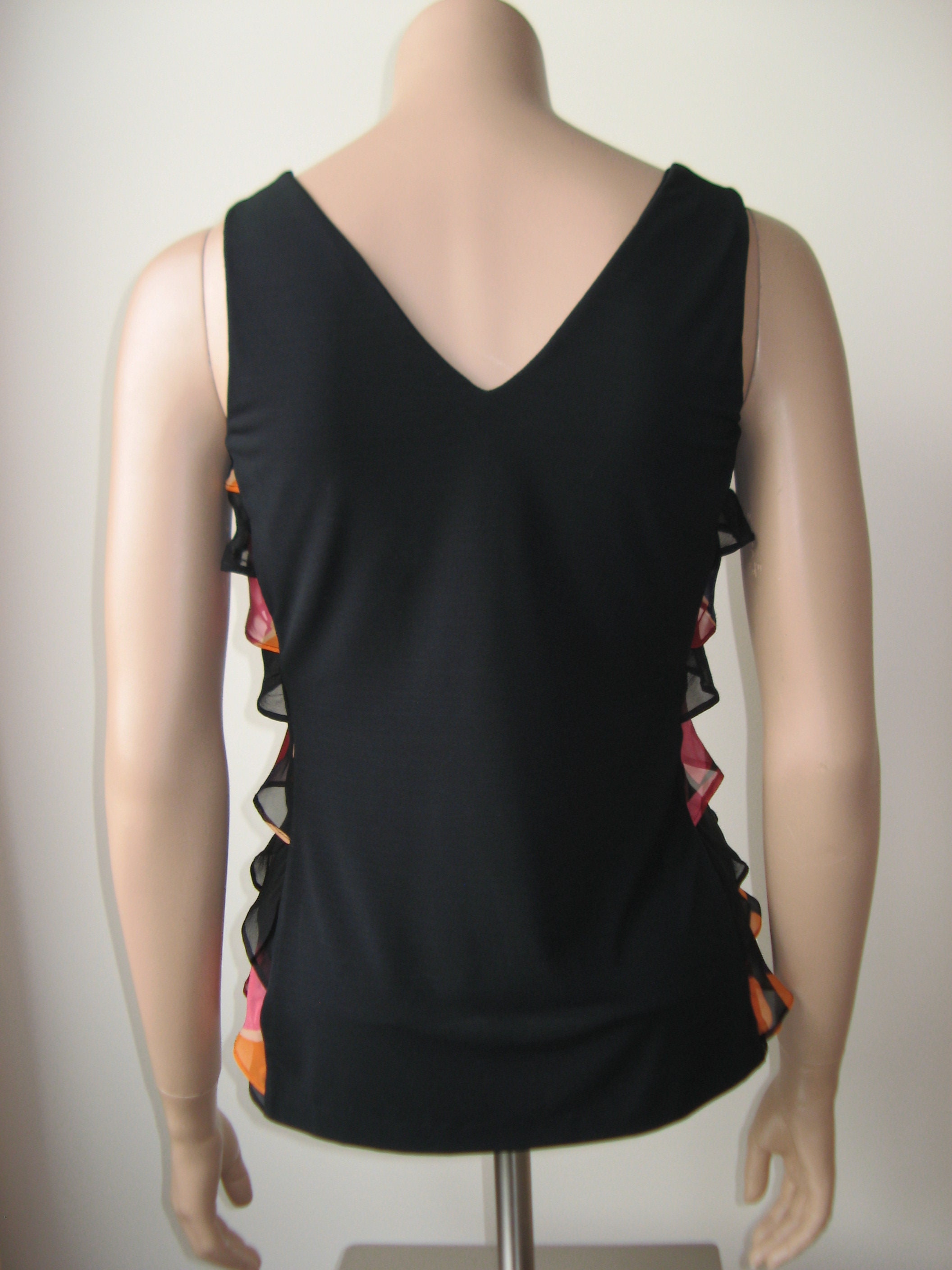 Haut Guerriero Vintage En Soie Multicolore – Taille S, Occasion Très Bon état