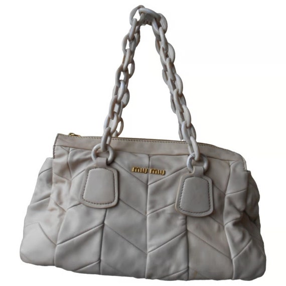 90's Prada Beige Shoulder Bag - Beige – The Hosta