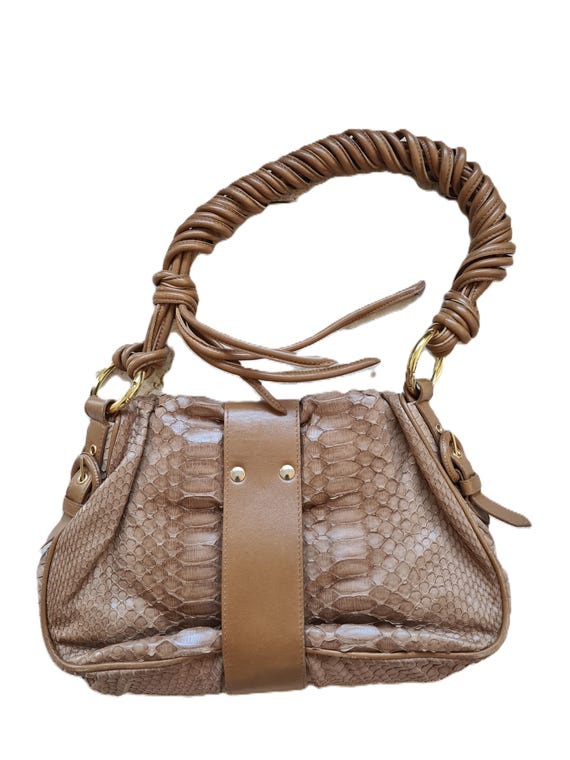 Vintage 2000s, WALTER STEIGER* camel python leath… - image 9