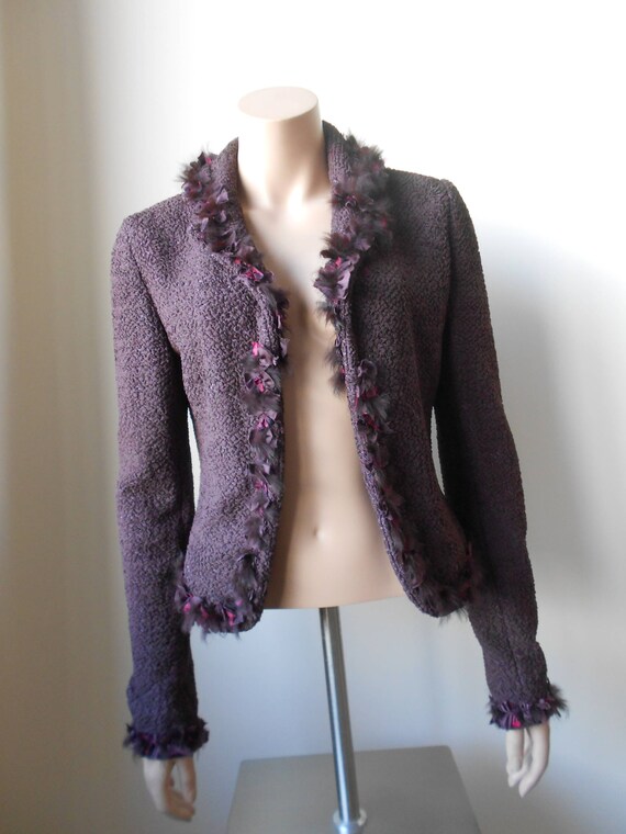 Vintage 1990, Christian DIOR* purple silk female … - image 3