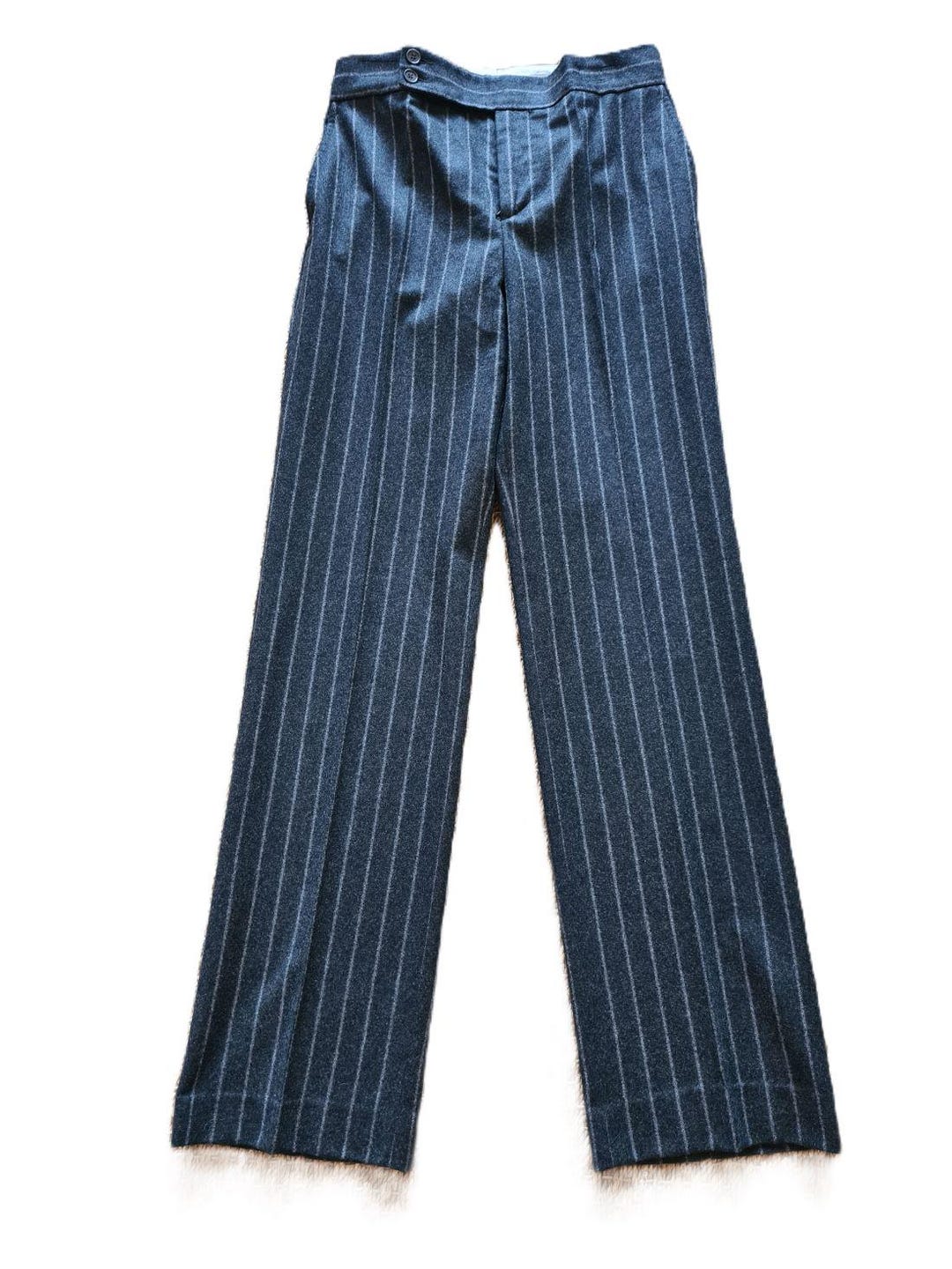 Vintage 1990s LORO PIANA Grey Cashmere Pants M Woman Wide Pants Vintage 1990s LORO PIANA Grey Cashmere Pants M Woman Wide Pants