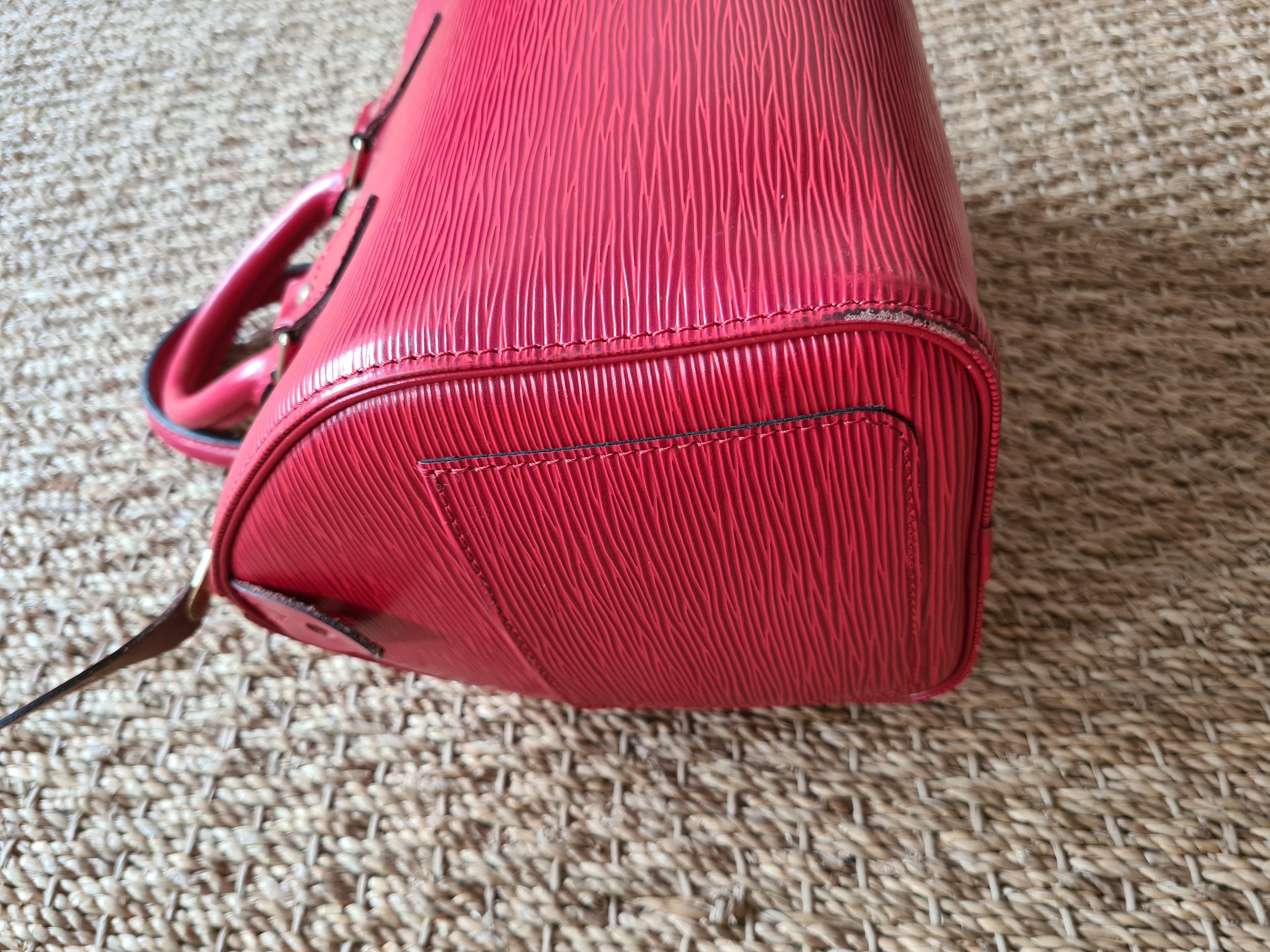Vintage 1990s Louis VUITTON Red Leather Handbag -  Israel